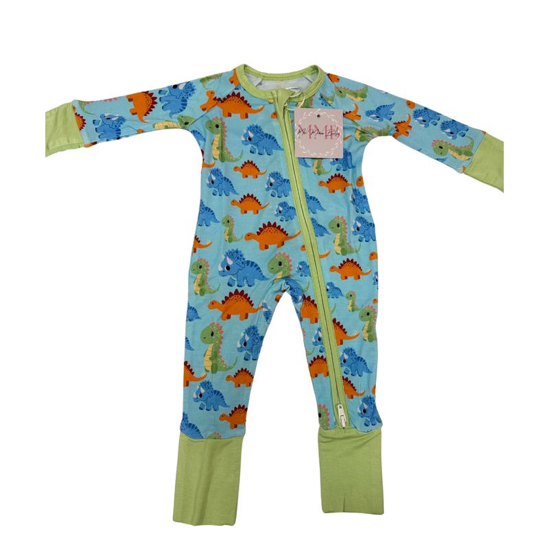 Bamboo Dinosaur Zipper Pajama