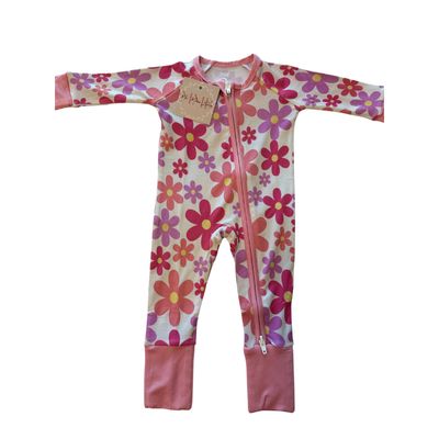 Bamboo Flower Zipper Pajama
