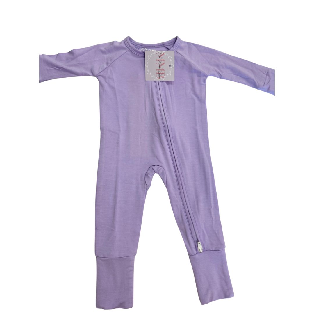 Bamboo Purple Zipper Pajama