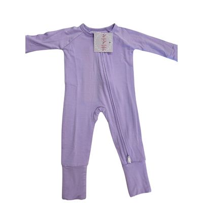 Bamboo Purple Zipper Pajama