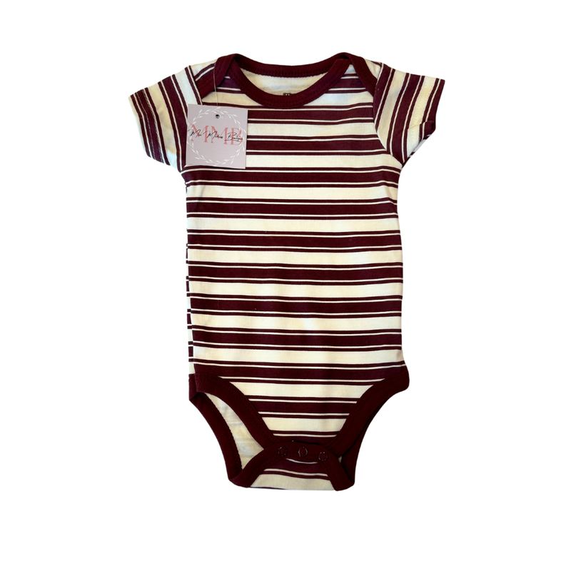 Maroon And White Striped Shirt