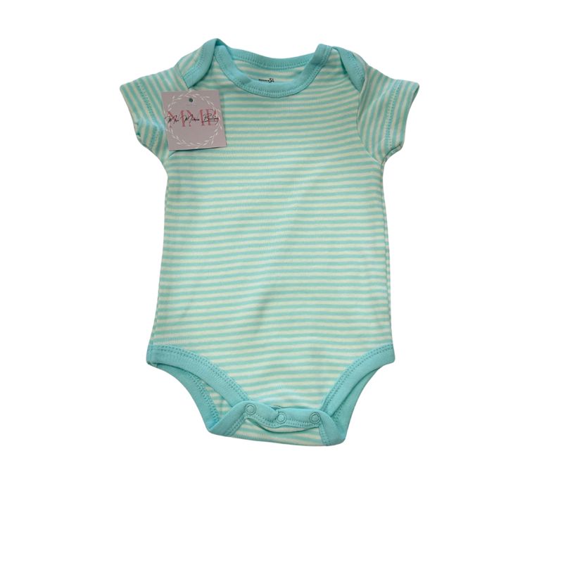 Teal And White Striped Shirt