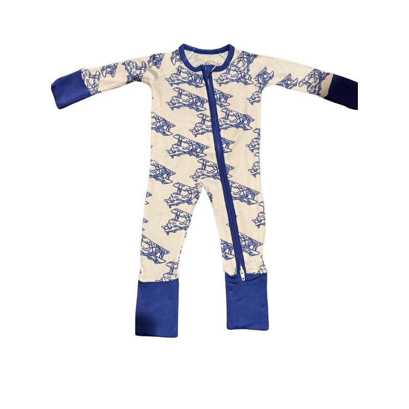 Bamboo Airplane Zipper Pajama