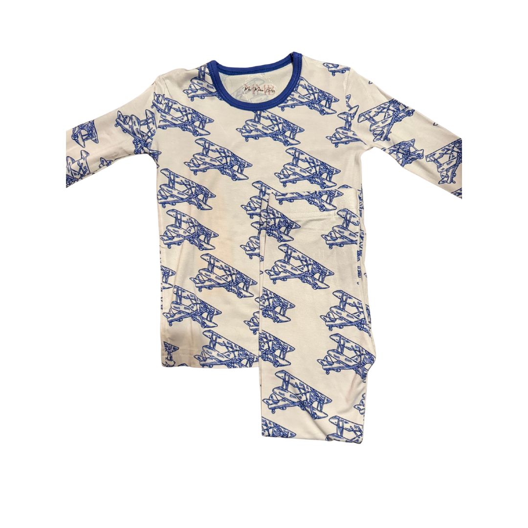 Bamboo Airplane Two-Piece Pajama
