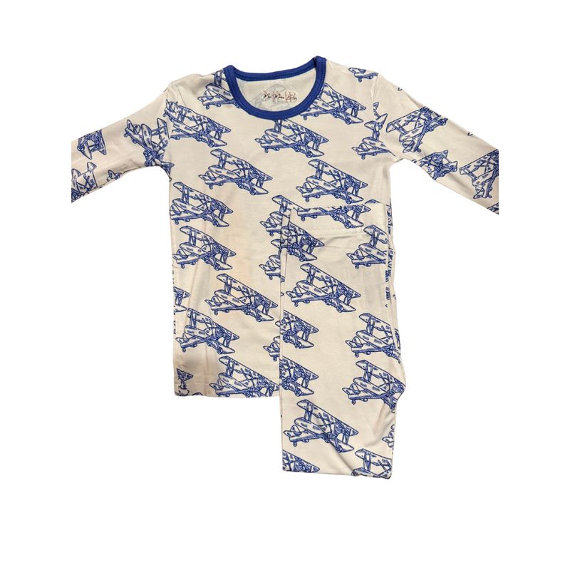 Bamboo Airplane Two-Piece Pajama