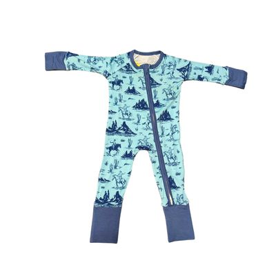 Bamboo Blue Cowboy Zipper Pajama