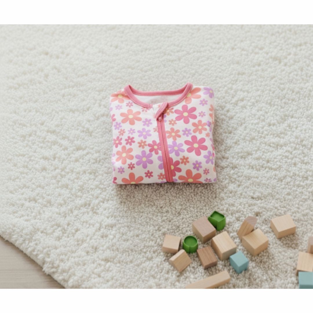 Bamboo Flower Zipper Pajama