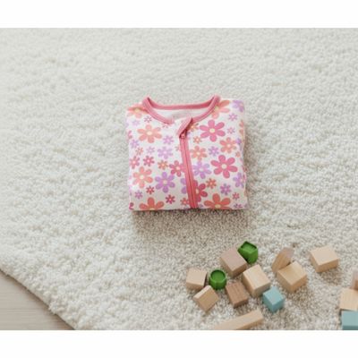 Bamboo Flower Zipper Pajama