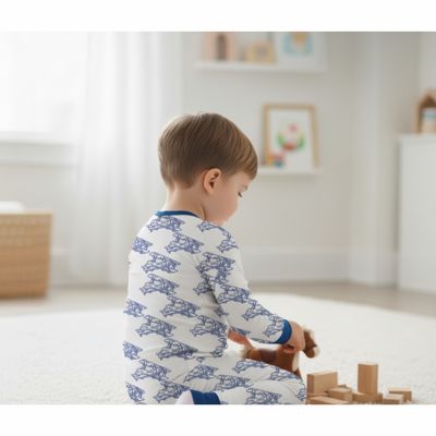 Bamboo Airplane Zipper Pajama