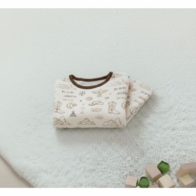 Bamboo Cream Western Two-Piece Jammies