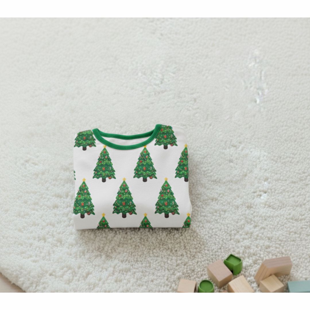 Bamboo Christmas Tree Two-piece Pajama