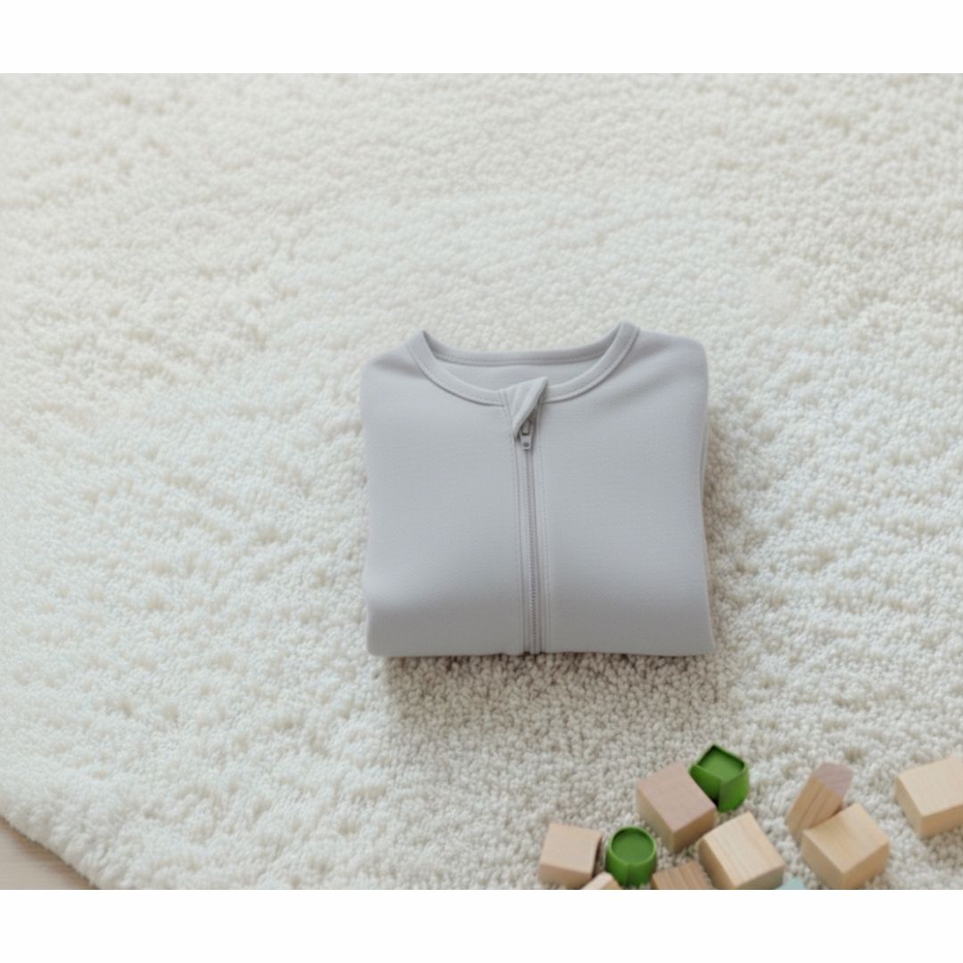 Bamboo Grey Zipper Pajama