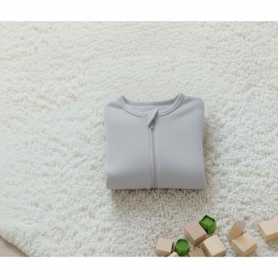 Bamboo Grey Zipper Pajama