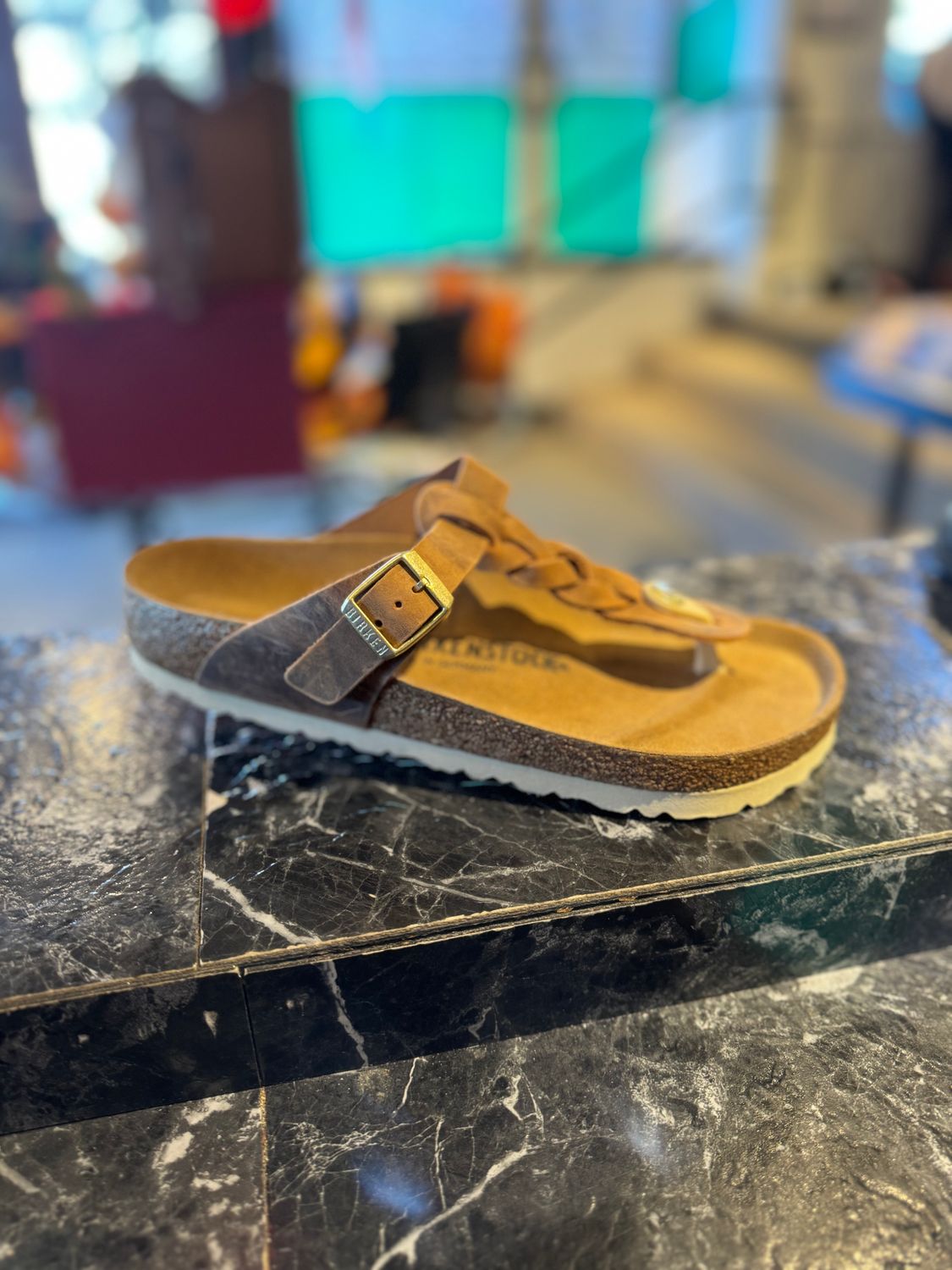 Birkenstock - Gizeh Braid, Color: Cognac, Size: 38