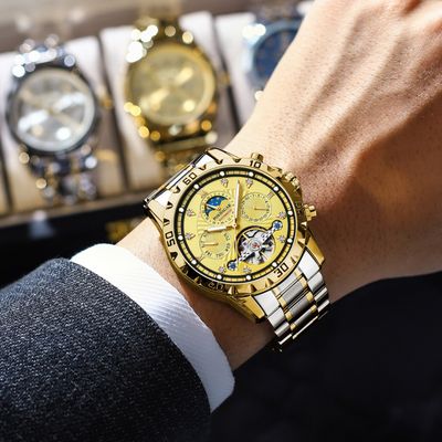 Swiss Brand New Mechanical Watch Waterproof Multi-functional Luxury Men&#39;s Watch Live Foreign Trade Explosions A Generation Of Hair