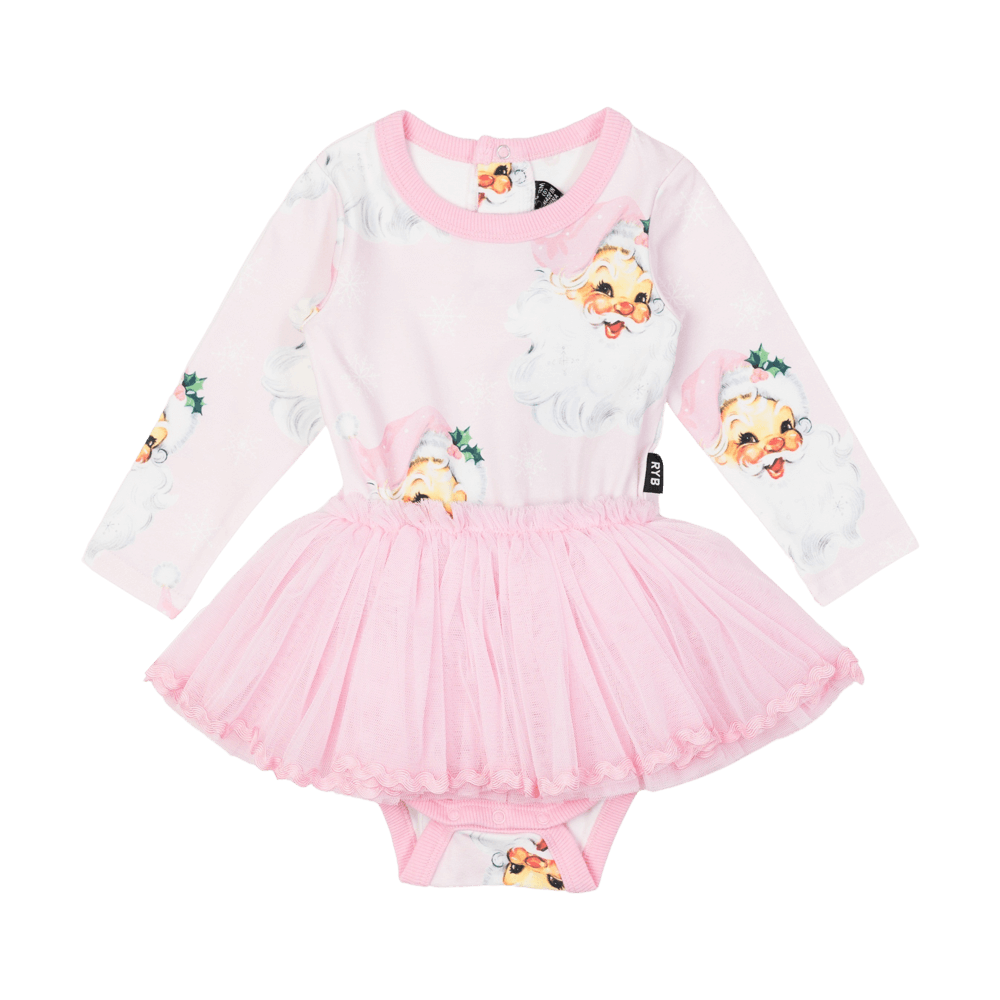 ROCK YOUR BABY PINK SANTA BABY SS CIRCUS DRESS