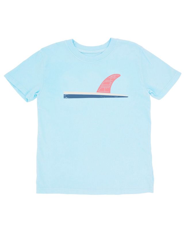 F4A ALOHA FIN VINTAGE TEE - CRYSTAL BLUE
