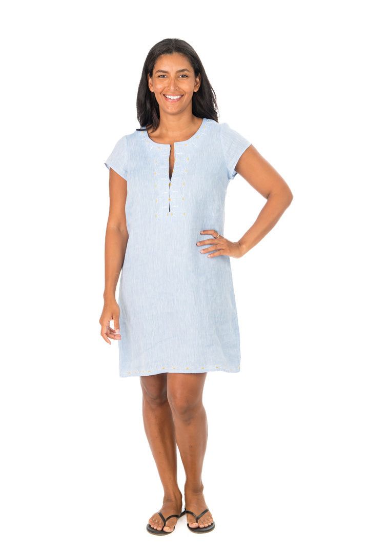HIHO RACHEL DRESS BLUE CHAMBRAY 