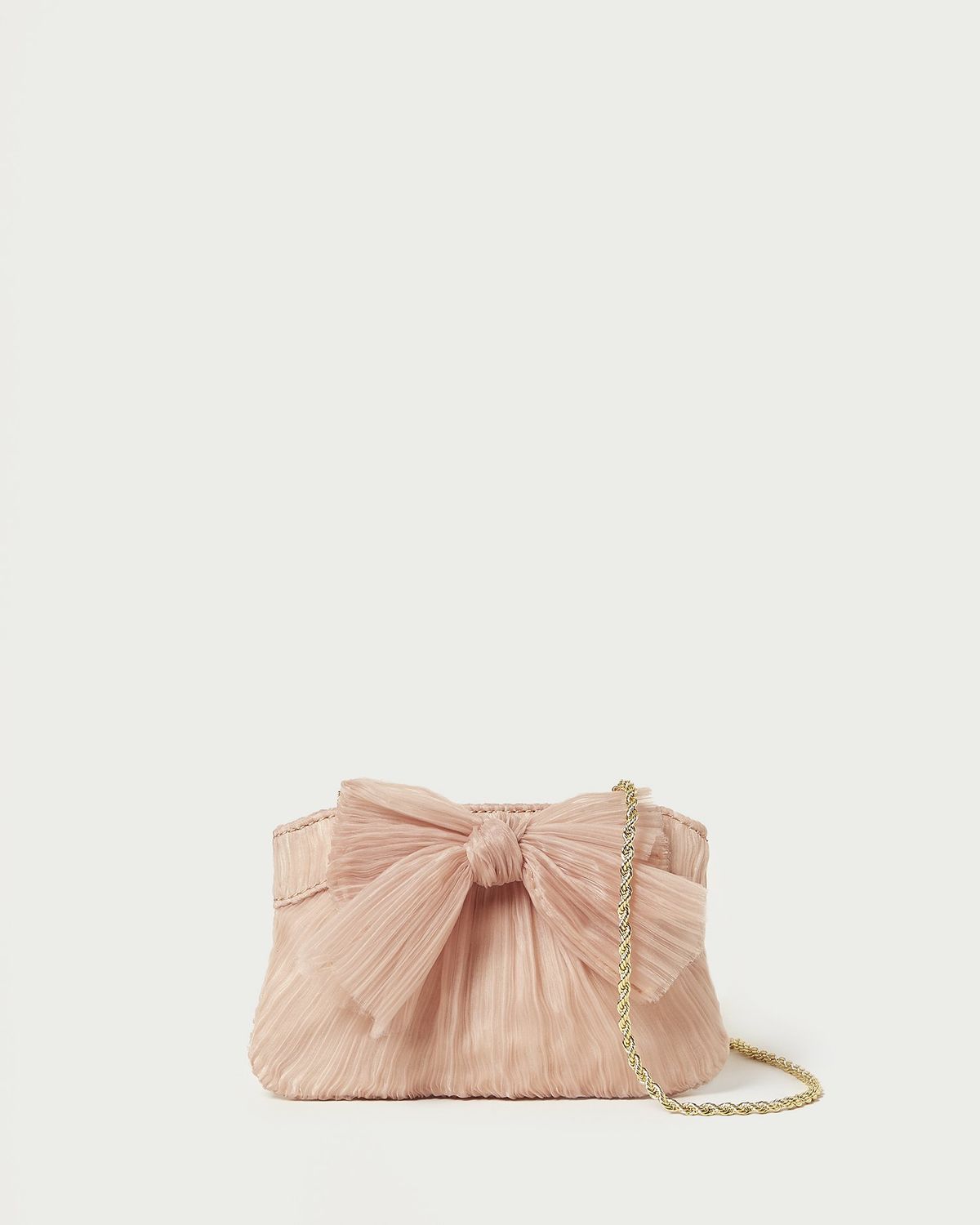 LOEFFLER RANDALL ROCHELLE MINI PLEATED FRAME CLUTCH WITH BOW