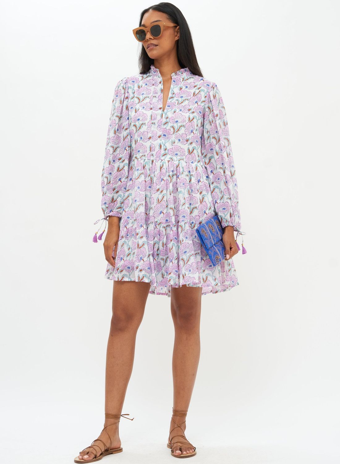 Oliphant Long Sleeve Yoke Dress Lilac