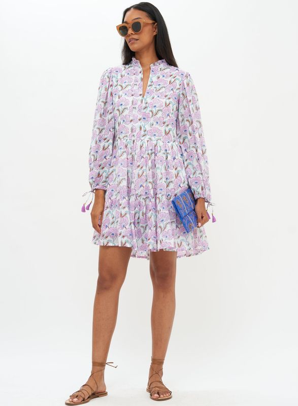Oliphant Long Sleeve Yoke Dress Lilac