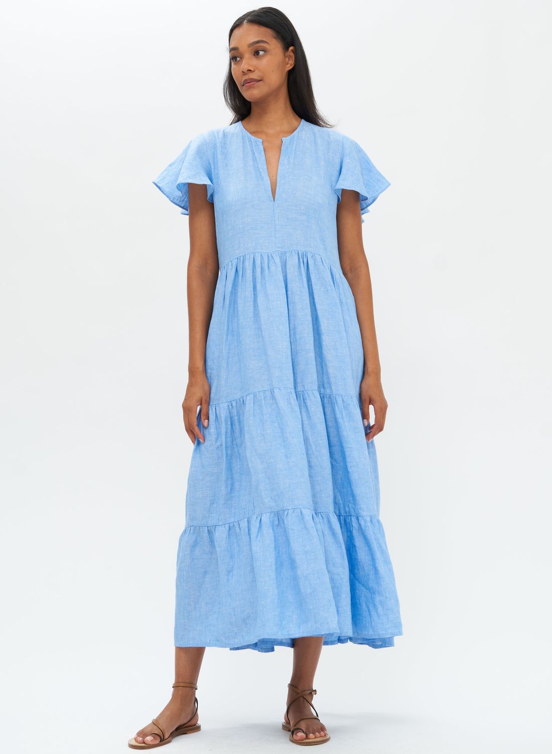 Oliphant V-Neck Maxi Blue Lima
