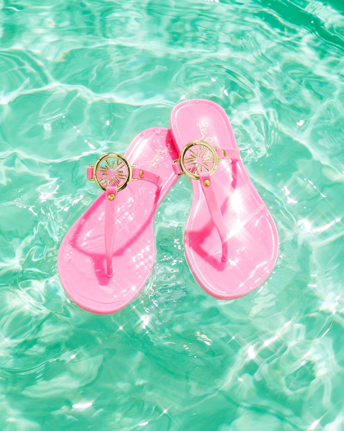 LILLY PULITZER HOLLIE JELLY SANDAL HAVANA PINK