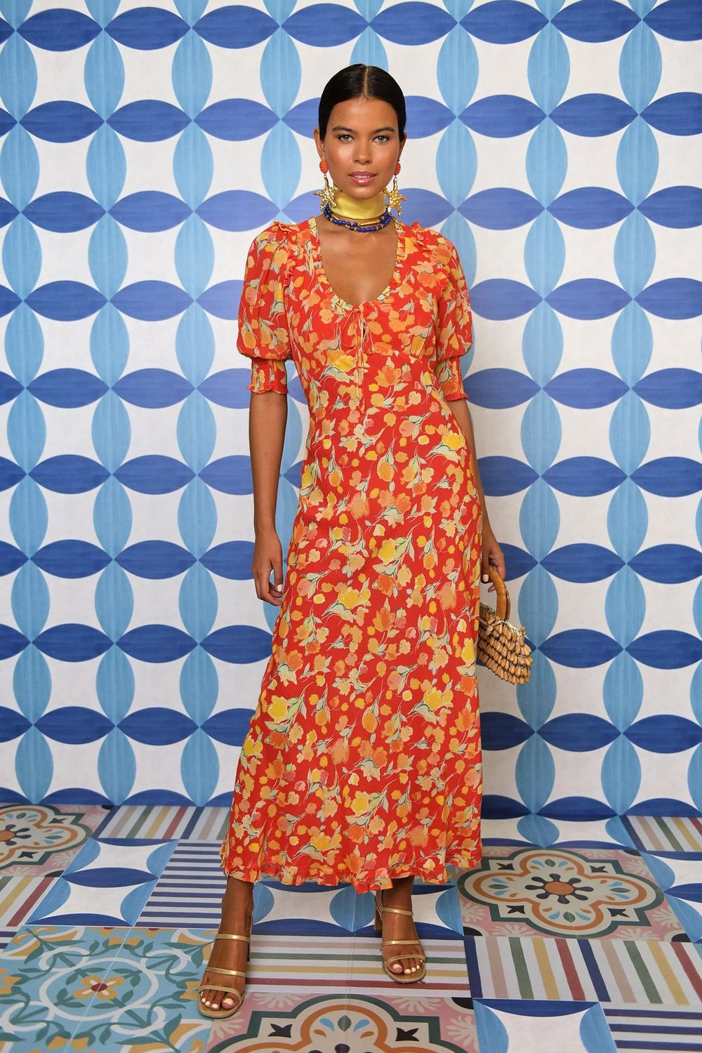Rixo Sathya Floral Coral
