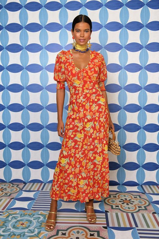 Rixo Sathya Floral Coral