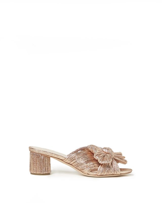 LOEFFLER RANDALL EMILIA PLEATED KNOT MULE DUNE