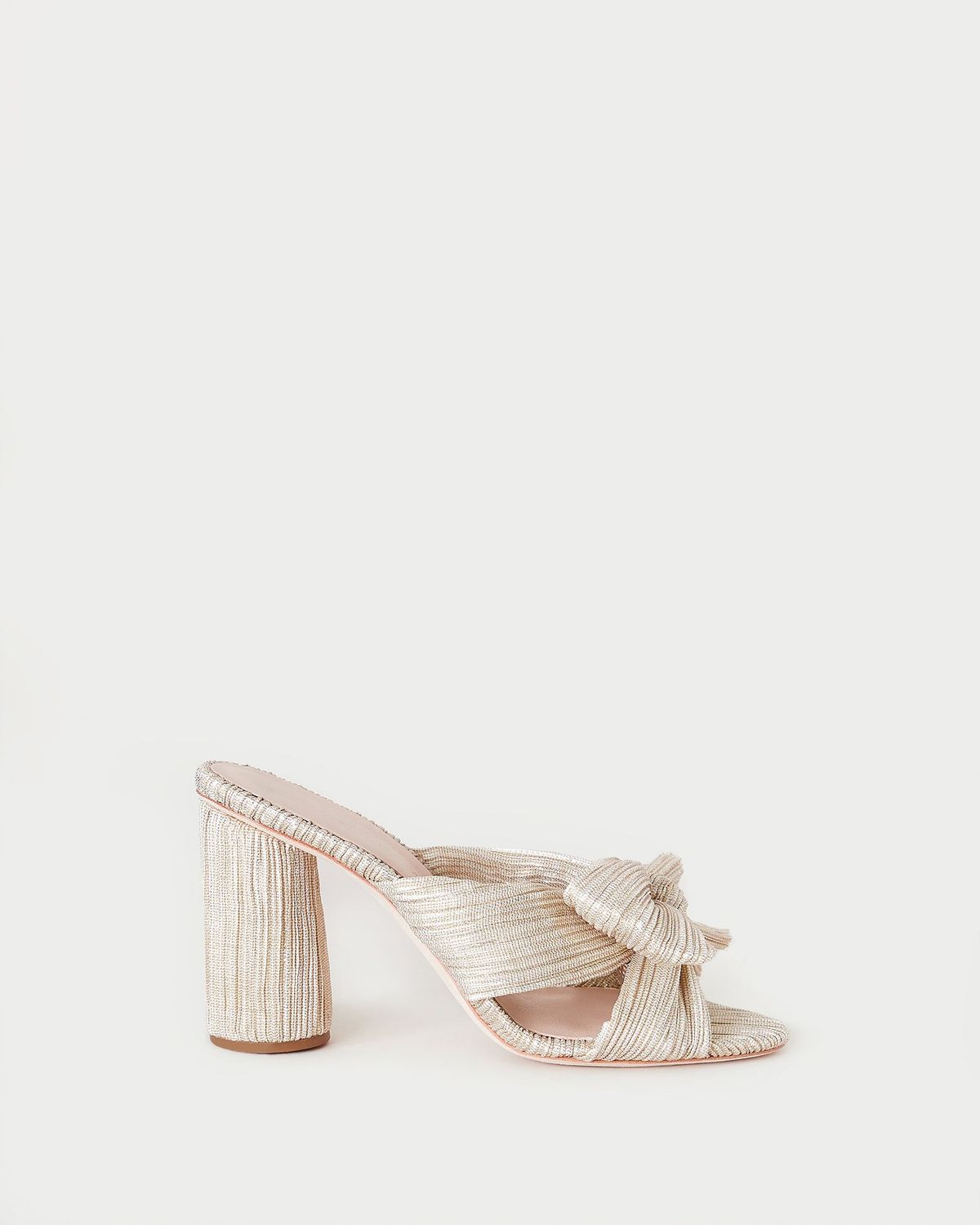 LOEFFLER RANDALL PENNY KNOT MULE PLATINUM