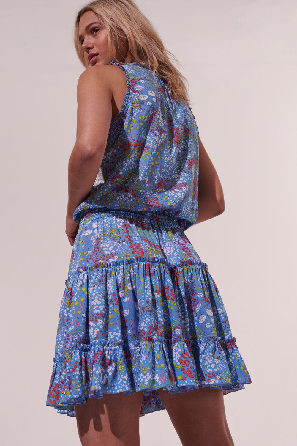 POUPETTE ST BARTH MINI DRESS CLARA V BLUE TULIP