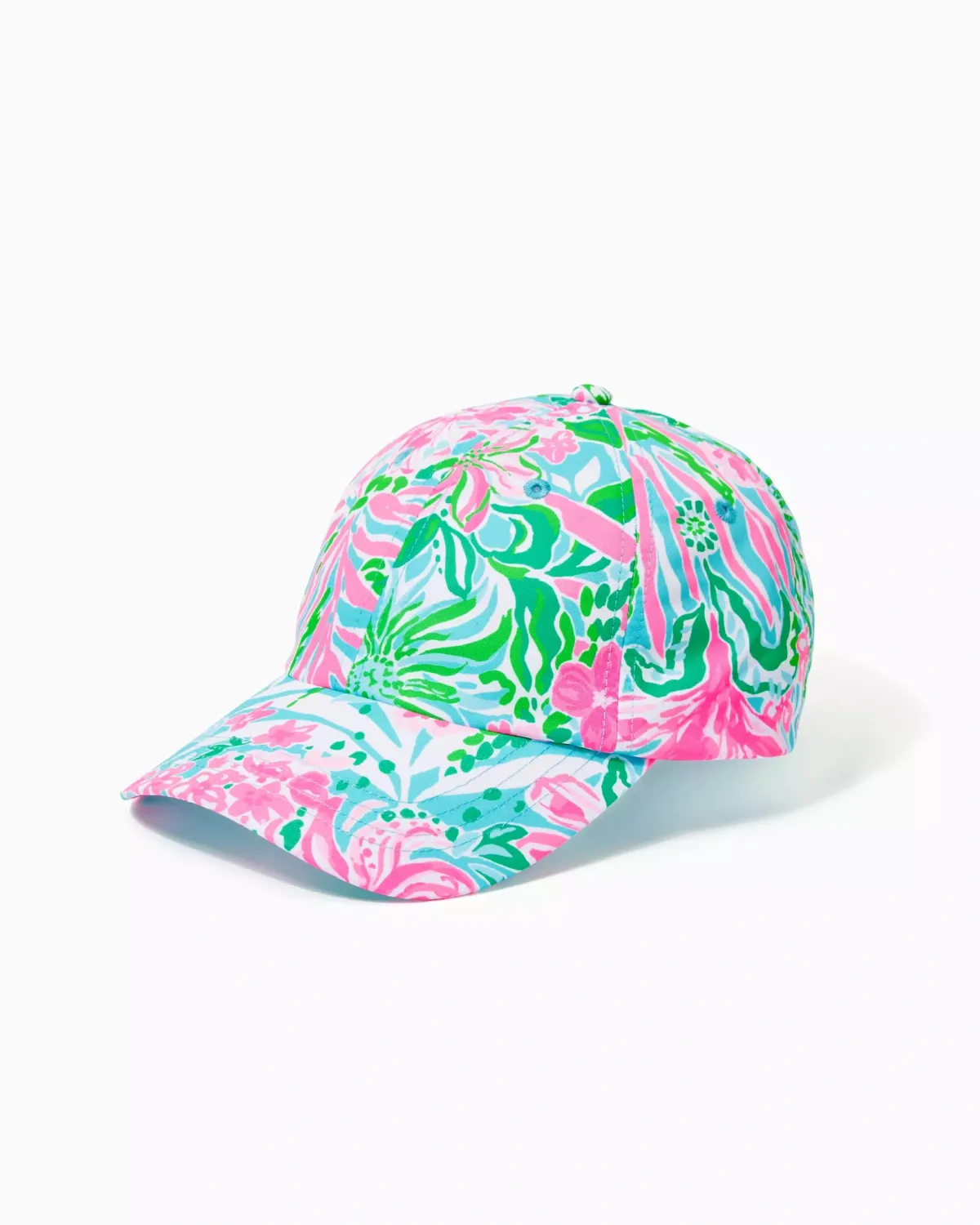 LILLY PULITZER RUN AROUND HAT AMALFI BLUE LEAF IT WILD
