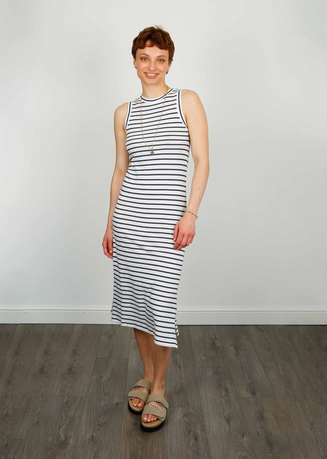 RAILS TANK DRESS SAILOR STRIPE NAVY