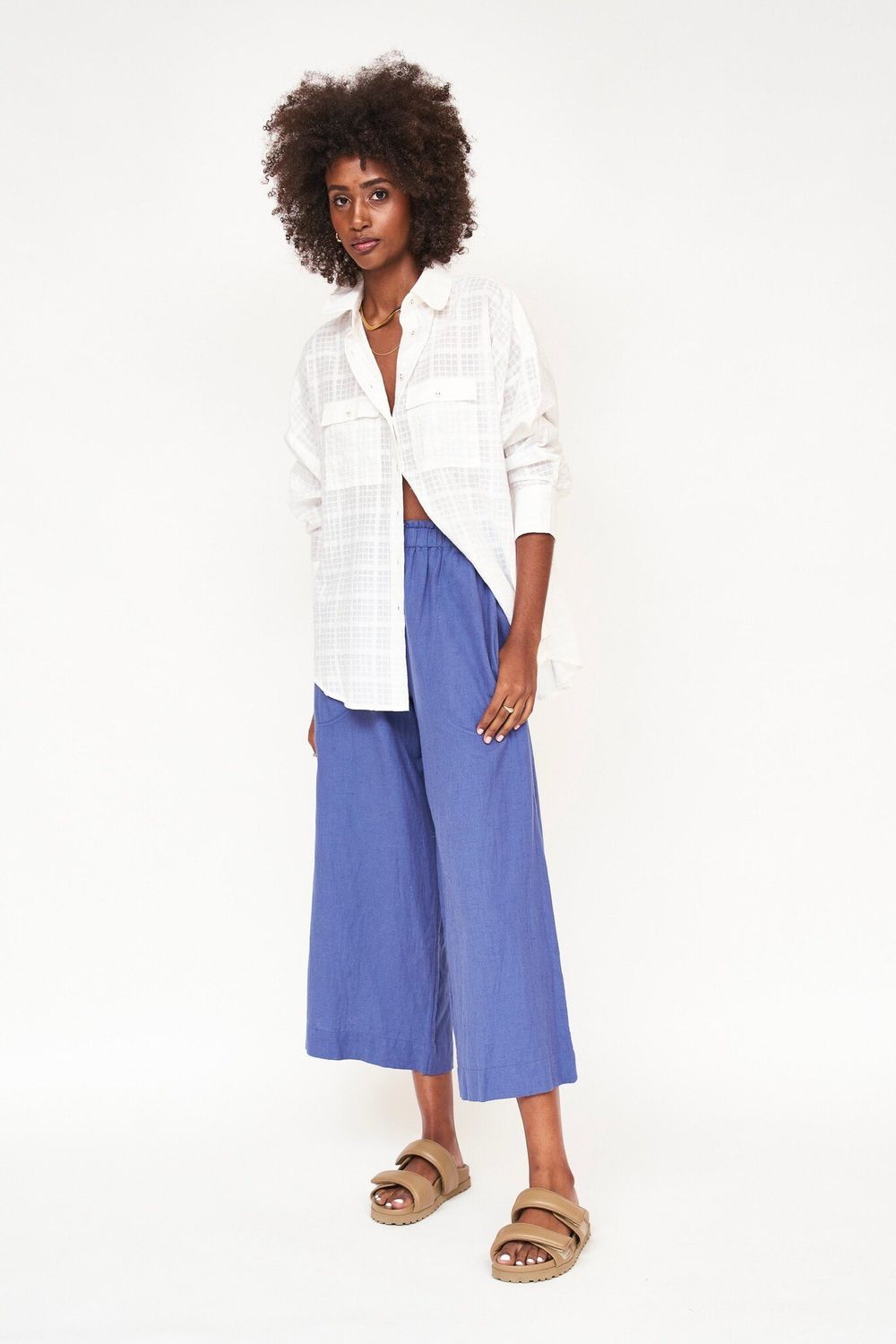 Mirth Beach pant in cobalt