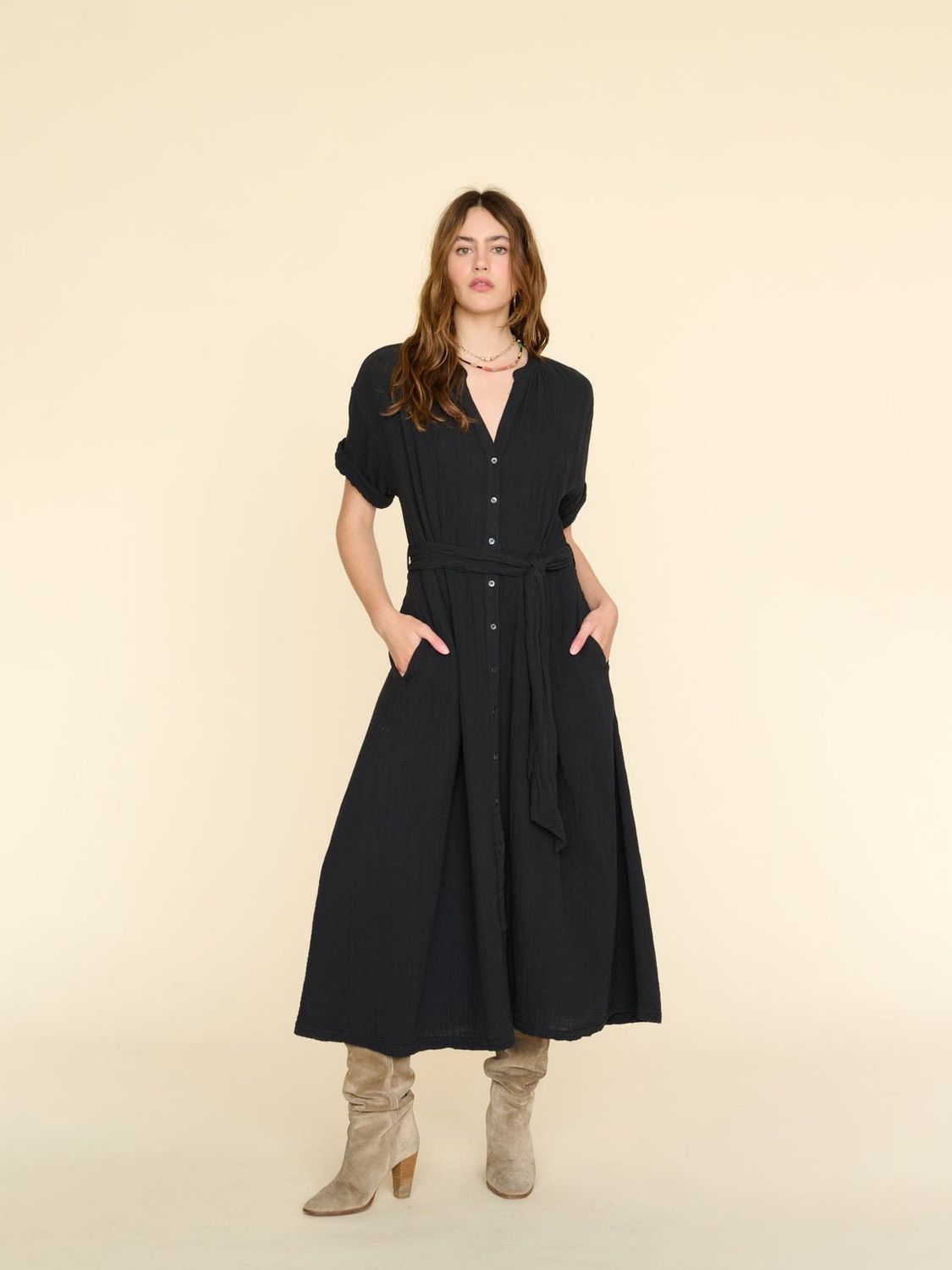 XIRENA Cate Dress Black