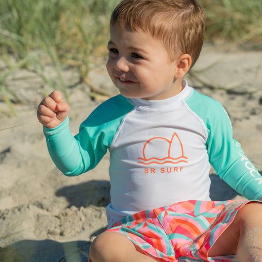SNAPPER ROCK GEO MELON SUSTAINABLE LS BABY SET RED
