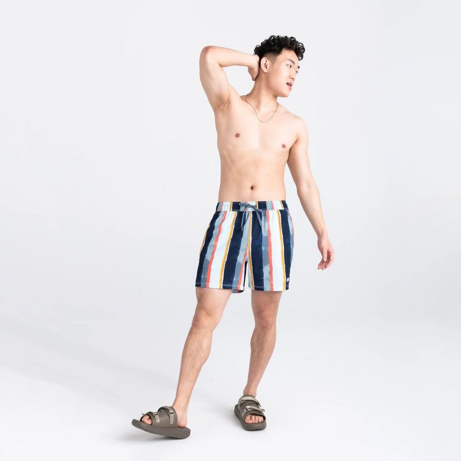 SAXX OH BUOY 2N1 5&quot;VOLLEY SWIM SHORT - H2O STRIPE