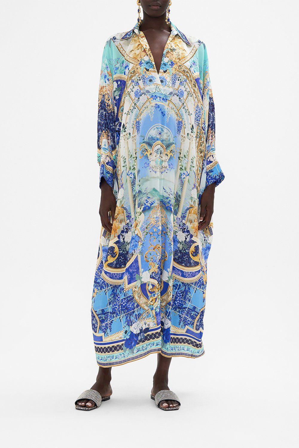 CAMILLA  WING COLLAR KAFTAN VIEWS OF VESUVIUS