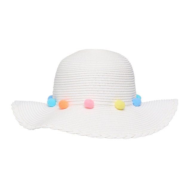 SNAPPER ROCK PASTEL POMPOM SUNHAT WHITE