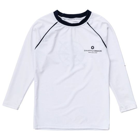 SNAPPER ROCK COMPASS WHITE LS RASH TOP WHITE