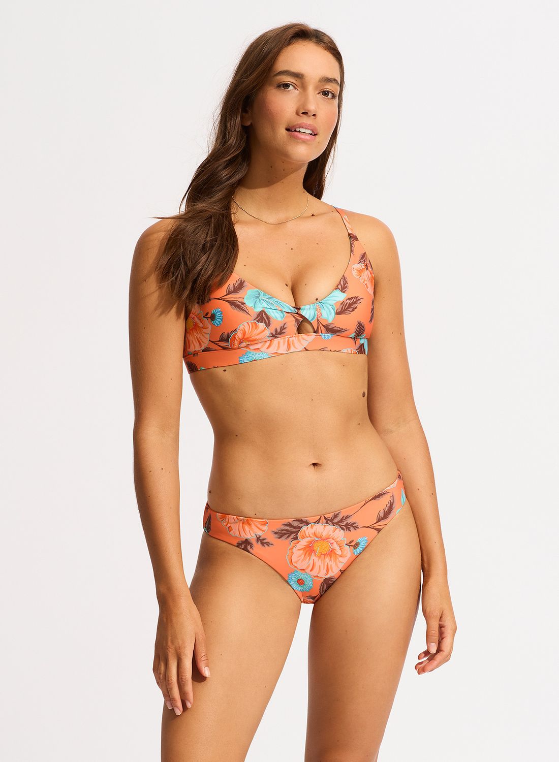 Seafolly Twist Front Bralette Melon