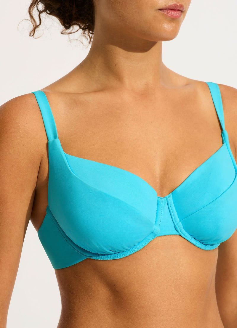 Seafolly DD Cup Underwire Bra Atoll Blue