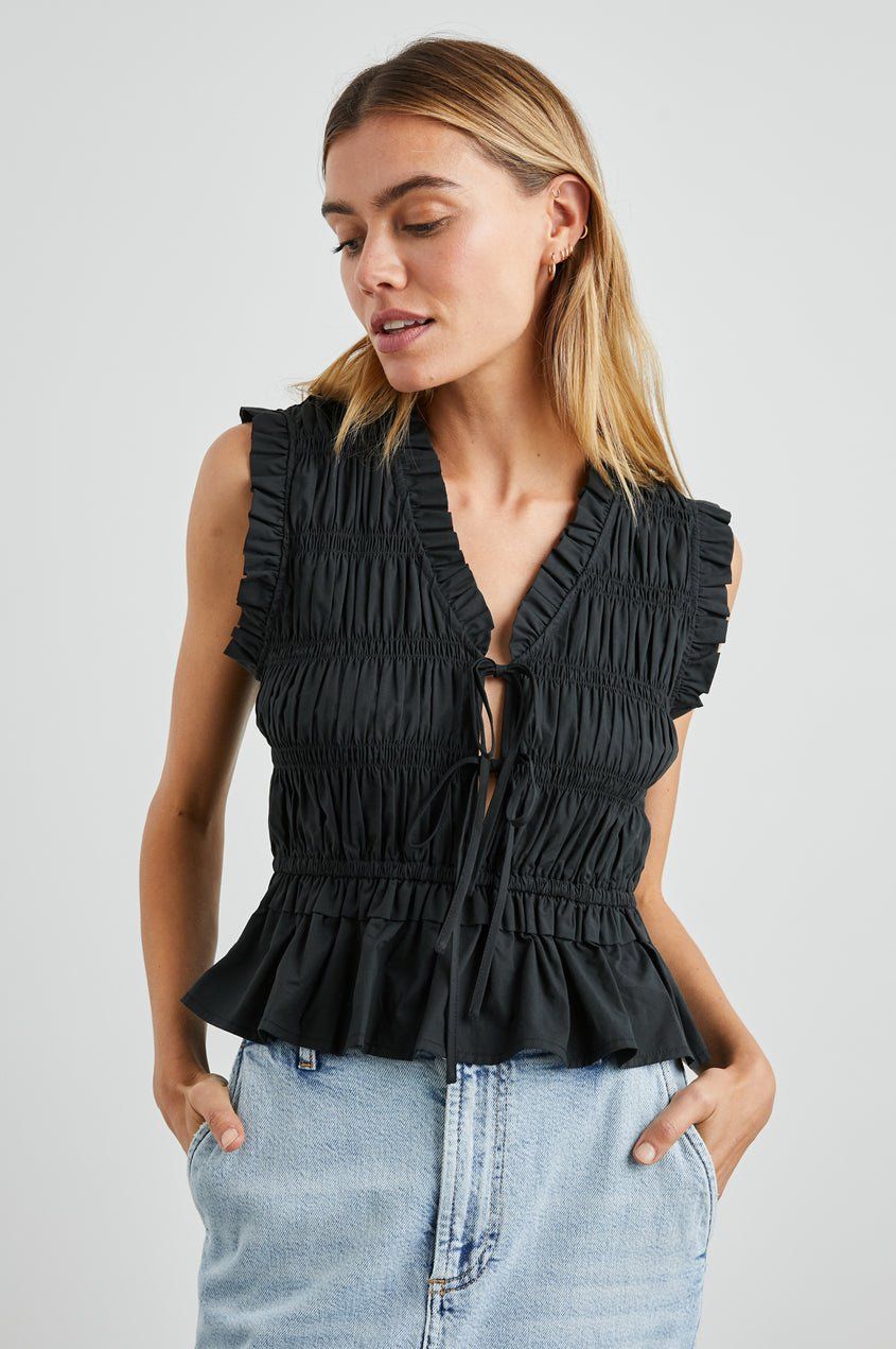 RAILS MARTINE TOP BLACK