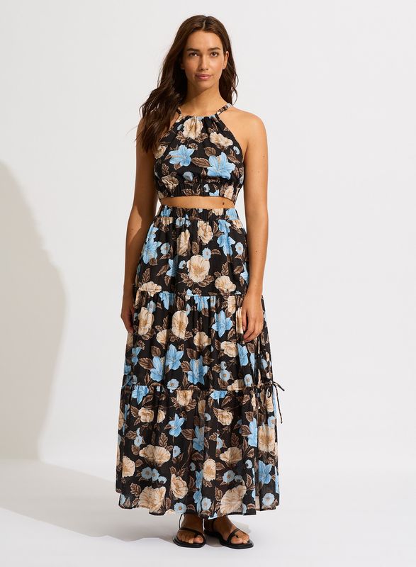 Seafolly Garden Party Crop Top Black