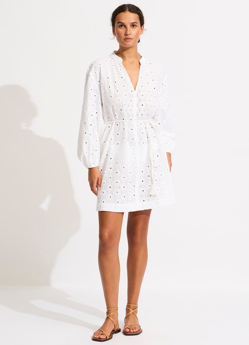 Seafolly Broderie Cover Up White
