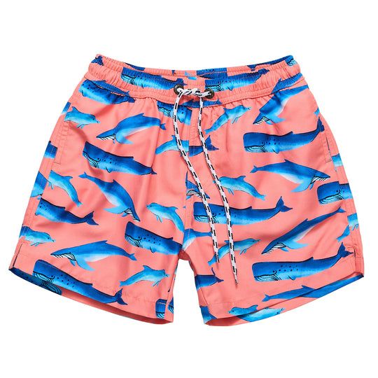 SNAPPER ROCK WHALE TAIL SWIM SHORT PEACH