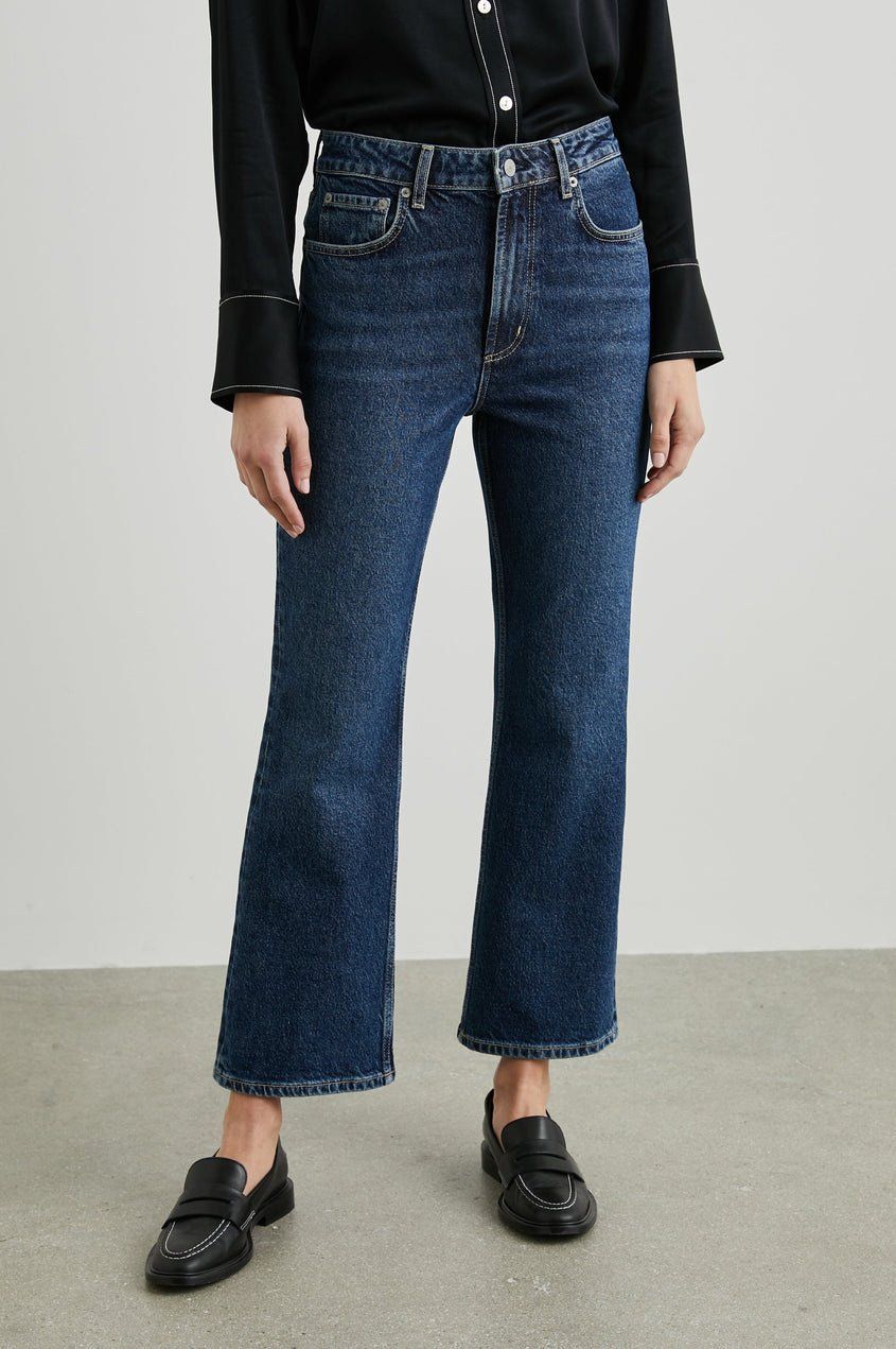 RAILS SUNSET CROP COLLEGIATE BLUE