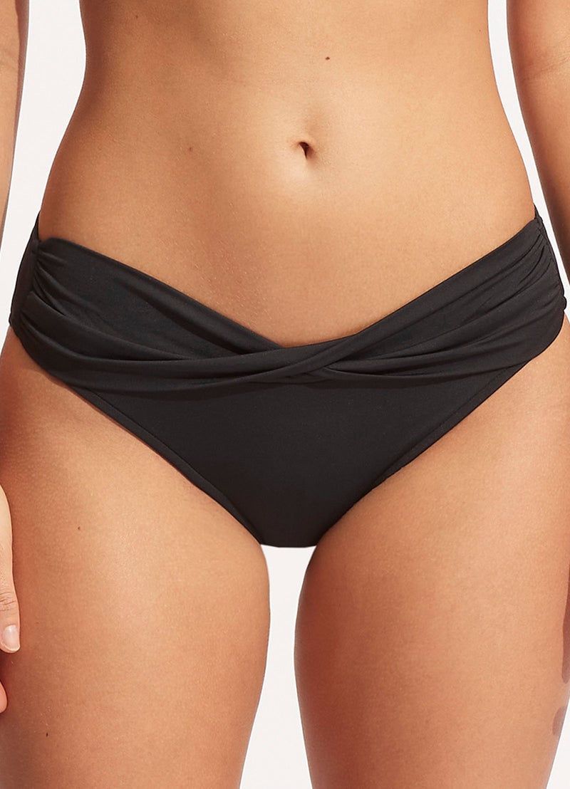Seafolly Twist Band Mini Hipster Pant BLACK