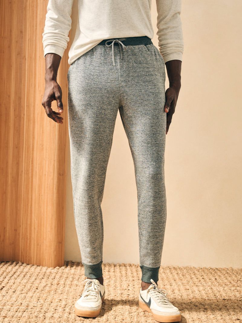 FAHERTY double knit sweatpant light carbon heather